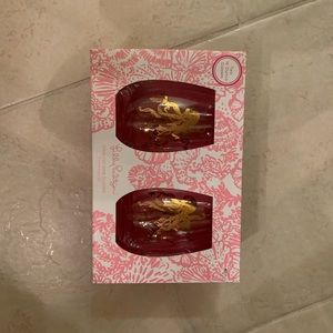 NWT Lilly Pulitzer sea life wine glass set